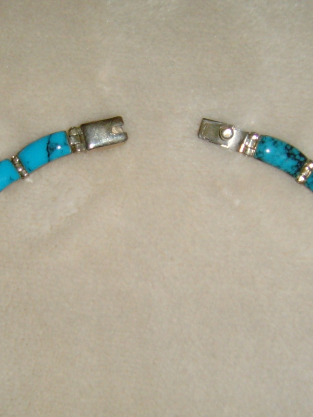 Sterling Silver 925 and Faux Turquoise Necklace - Picture 13 of 13